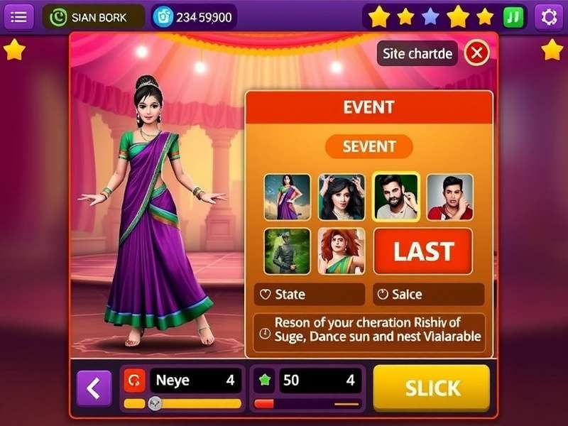 Desi Dance Rush character selection screen