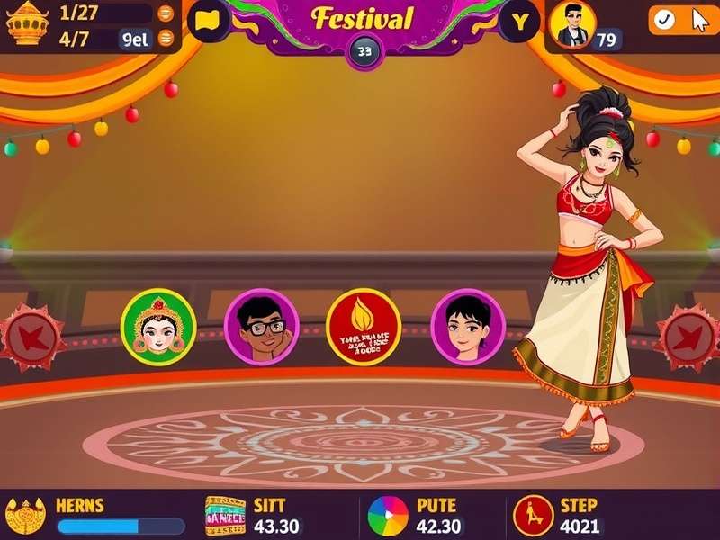 Desi Dance Rush event screen showing festival content